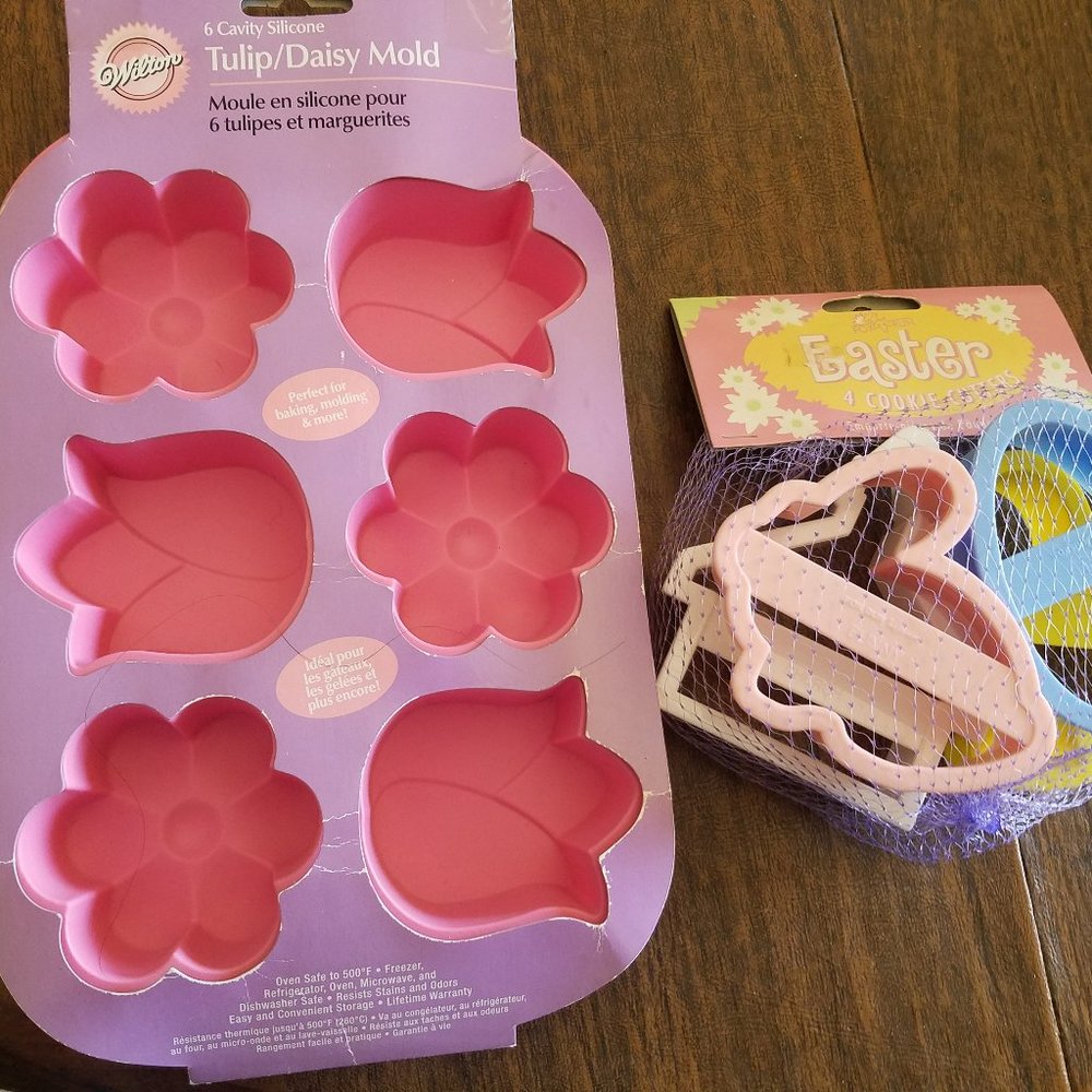 Easter Baking silicone tray & Cookie Cutters